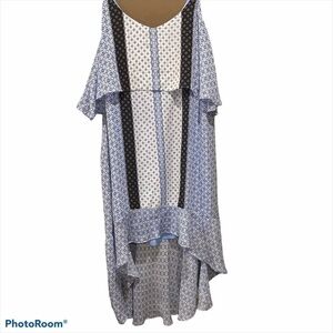 Kaari Blue Curvy Spaghetti Strap Dress